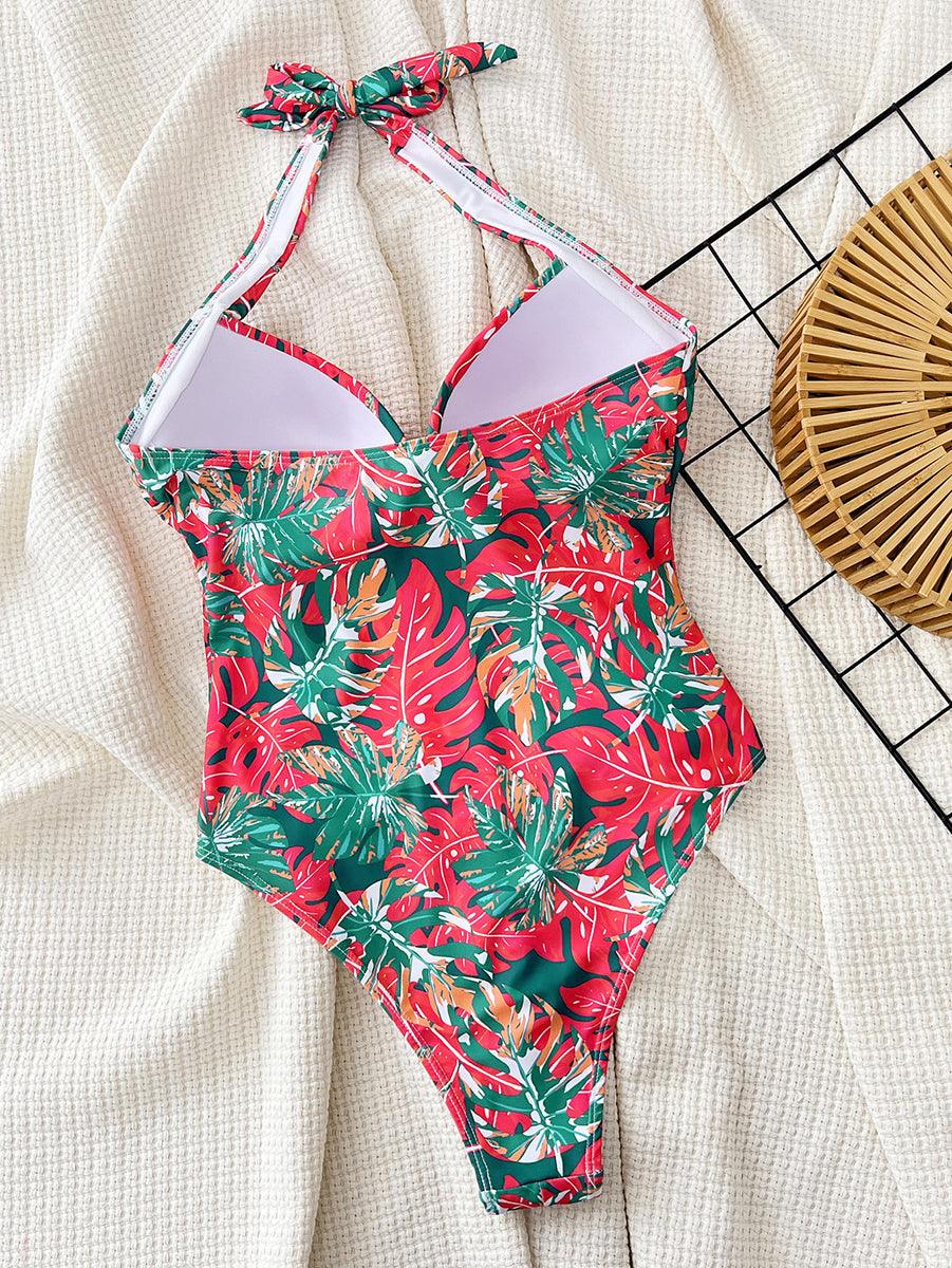 Women's Flowers Bathing Suits - Floral One-Piece Swimsuit - GFIT SPORTS