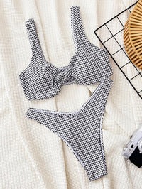 Women's Sexy Plaid Print Bikini Set - Stylish Bathing Suit - GFIT SPORTS