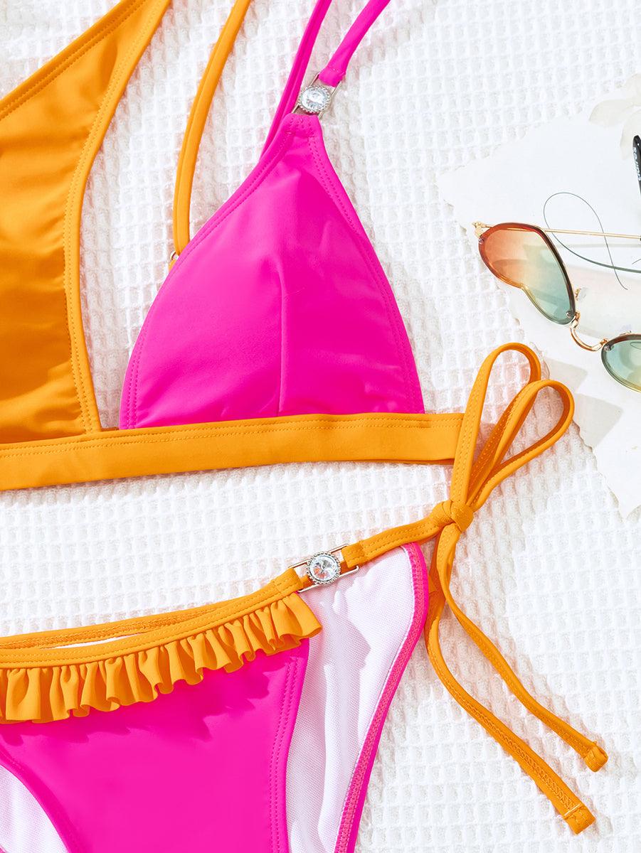 Women's Sexy Rose Red Bikini Set - Designer Swimwear for Beach & Pool - GFIT SPORTS
