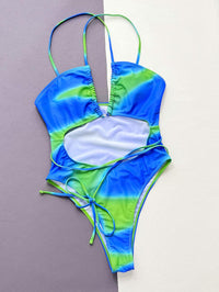 Women's Tie-Dye Hollow One-Piece Swimsuit | GFIT Chic Beachwear - GFIT SPORTS