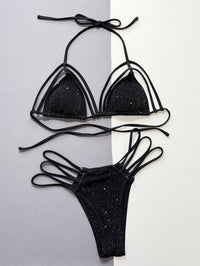 Women's Chic Black Strap Bikini Set - Sexy Swimwear GFIT - GFIT SPORTS