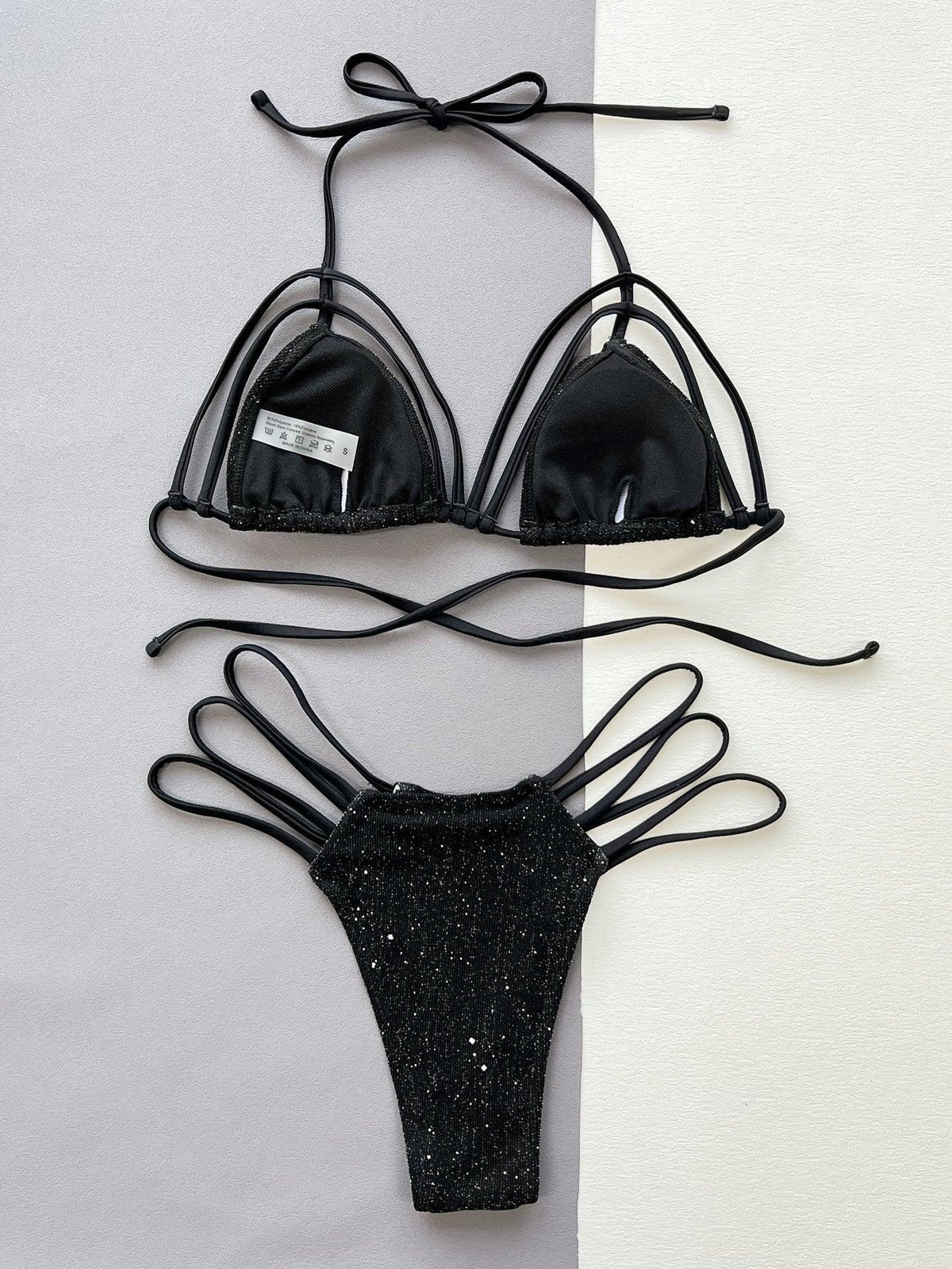 Women's Chic Black Strap Bikini Set - Sexy Swimwear GFIT - GFIT SPORTS