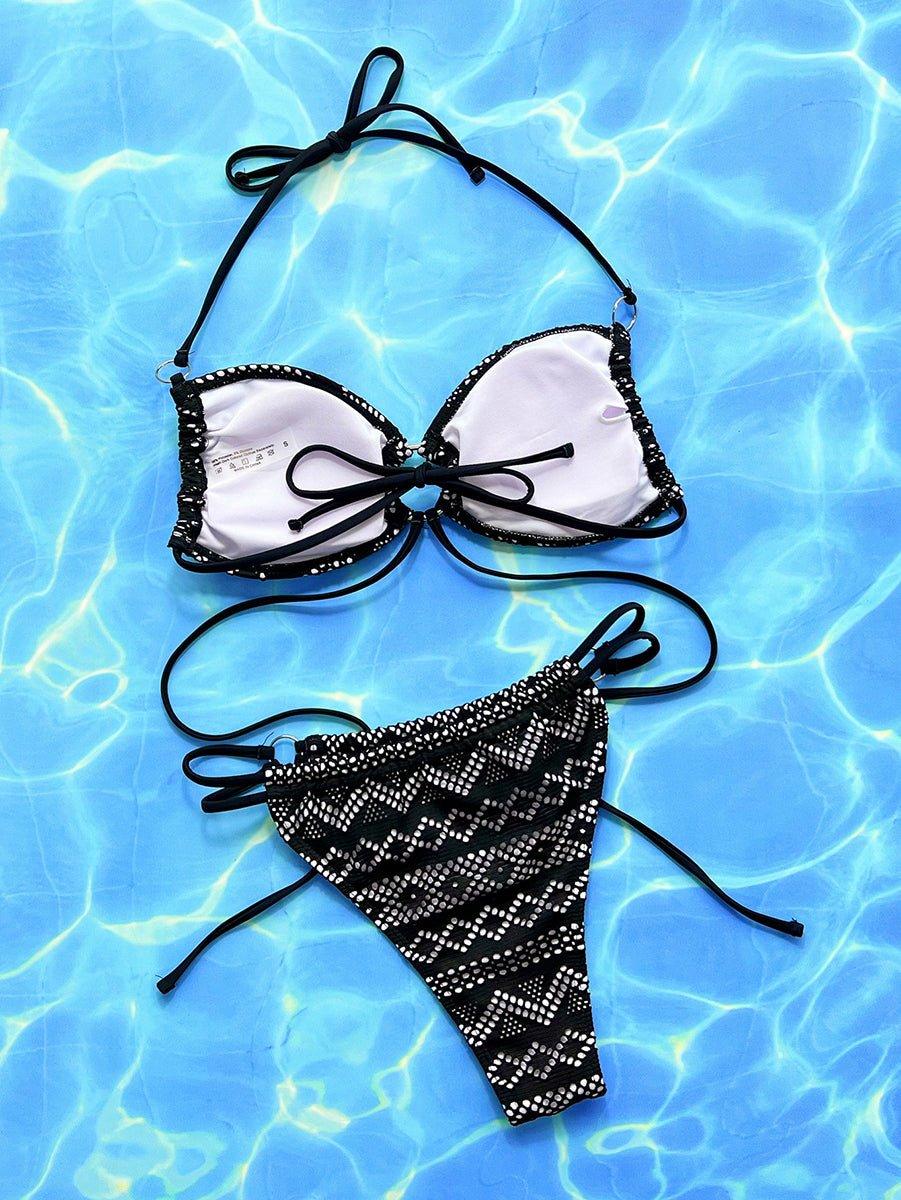 Women's Sexy Black Micro Bikini Set - GFIT Swimwear, Beachwear, Poolside Fashion - GFIT SPORTS