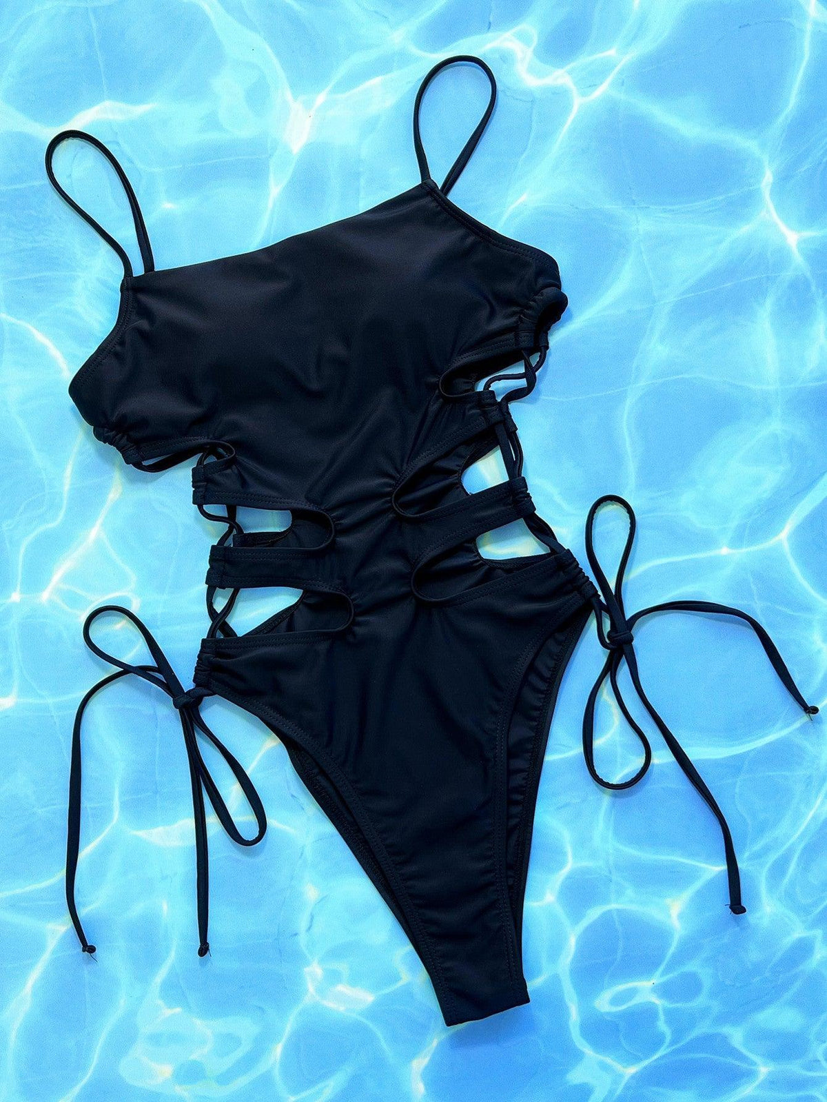 Women's Sexy Black One-Piece Swimsuit - Designer GFIT Swimwear - GFIT SPORTS