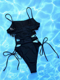 Women's Sexy Black One-Piece Swimsuit - Designer GFIT Swimwear - GFIT SPORTS